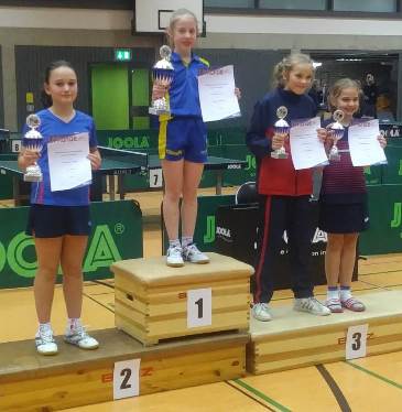Denisa Cotruta Hessenmeisterin Doppel U13 – Platz 2 im Einzel