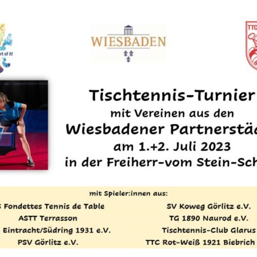 Tischtennis-Turnier der Partnerstädte