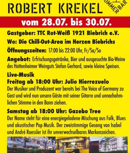 RWB – Livemusik, Bio-Weine und andere Köstlichkeiten bei der Sommerbar